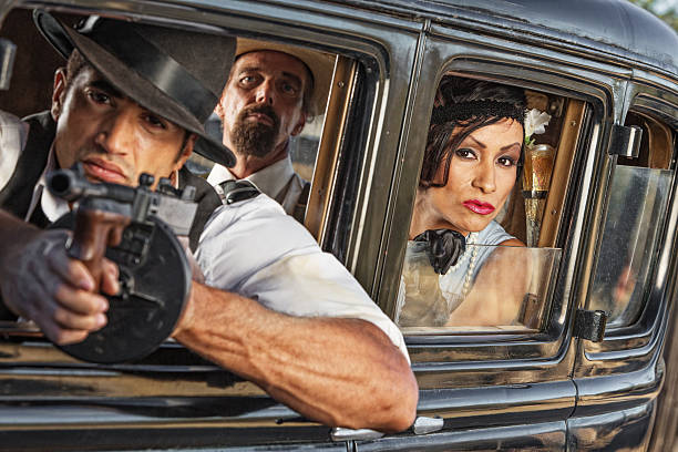 istock Group of 1920s Armed Gangsters 495648637