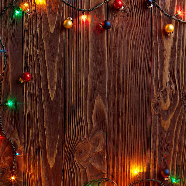 istock Christmas Decoration with Ornaments and Holiday Lights 495648916
