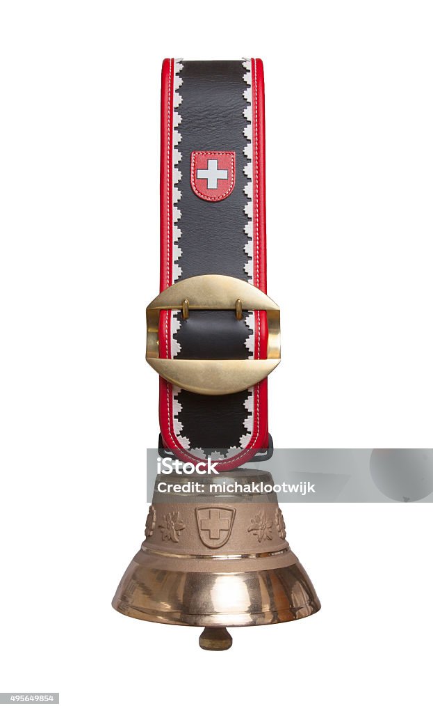 Souvenir cow bell Souvenir cow bell from the Swiss alps Cow Bell Stock Photo