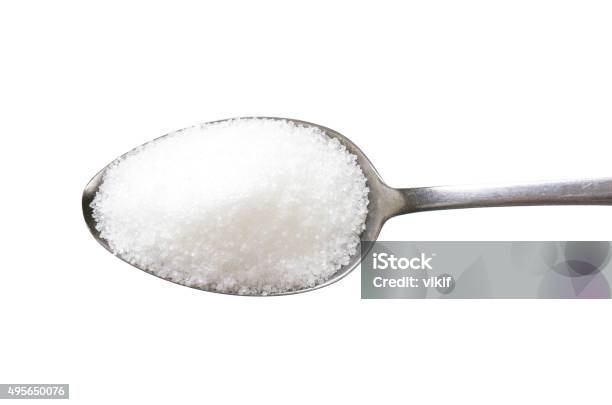 White Sugar Stock Photo - Download Image Now - Sugar - Food, Spoon, Teaspoon