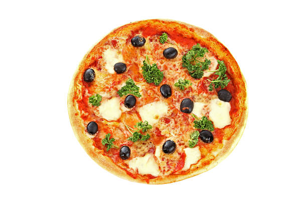 istock pizza with olives isolated 495650274