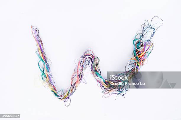 Together Of Colored Wires Stock Photo - Download Image Now - Abstract, Advice, Alphabet