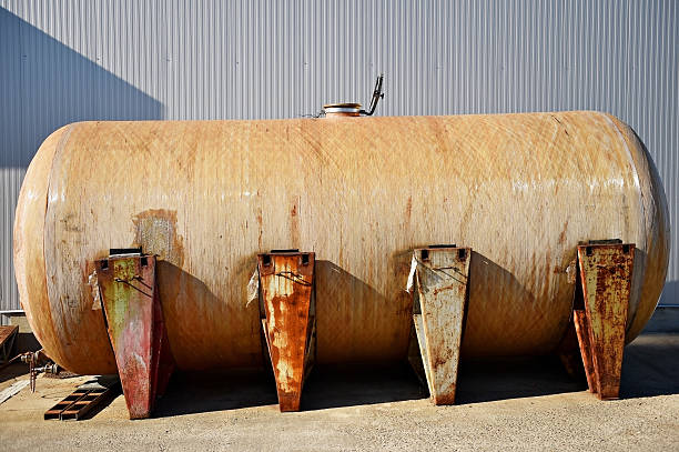 istock Damaged industrial tank 495650400