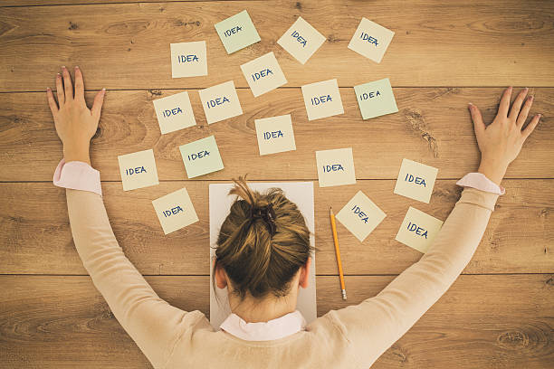 istock Woman tired of looking for an idea 495650656