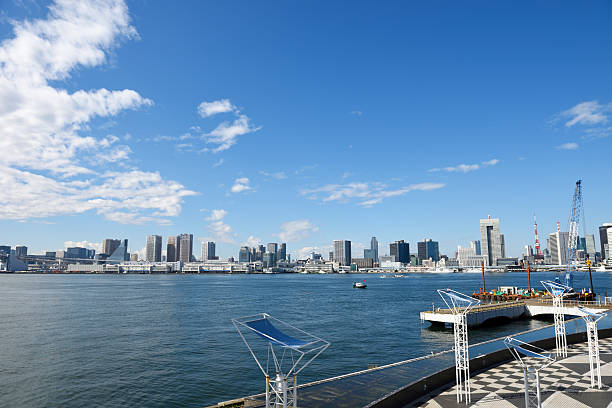 istock View from park at Tokyo Bay and urban skyline 495651716