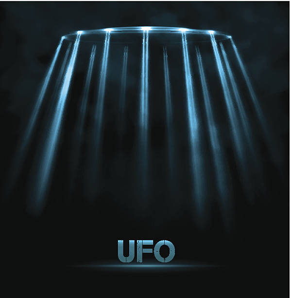 UFO background Abstract UFO background. Illustration contains transparency and blending effects, eps 10 alien invasion stock illustrations