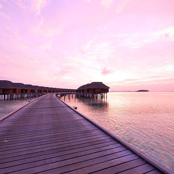 istock Sunset at Maldivian beach 495652915