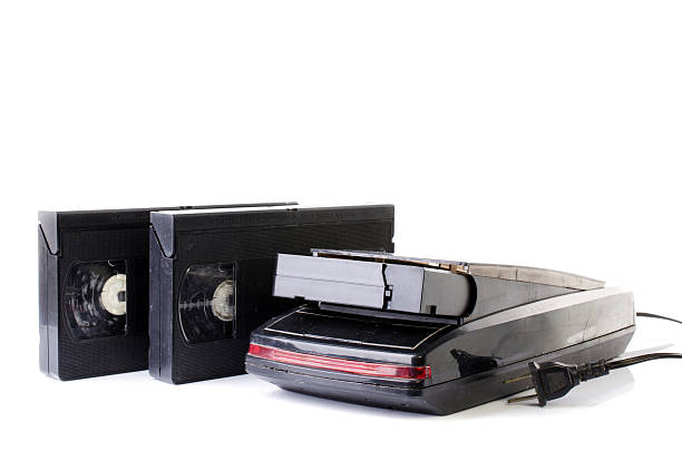 istock Video Cassette and Vintage VHS Rewinder 495653623