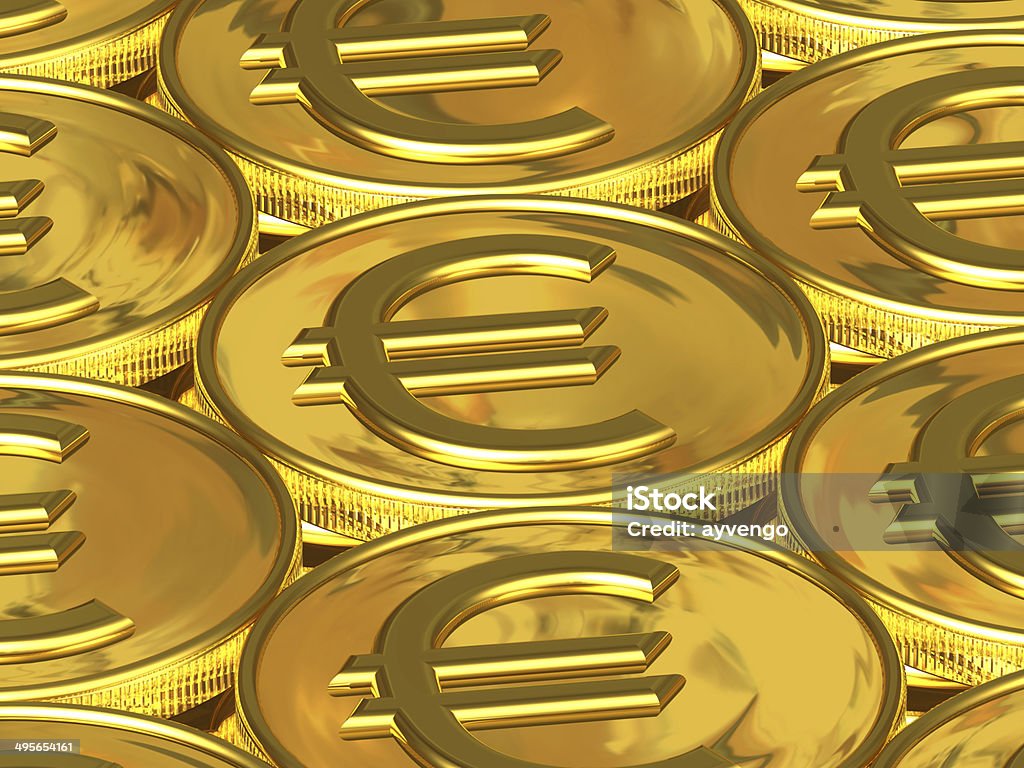 Golden euro-Münzen - Lizenzfrei Austauschen Stock-Foto