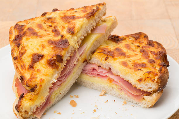 istock Toasted cheese and ham sandwich - panini 495655287