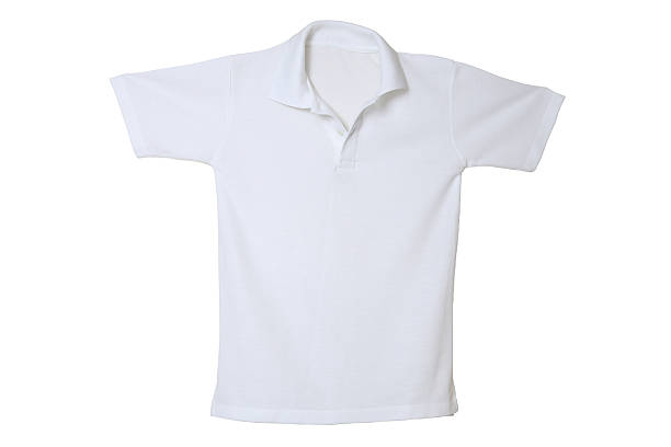 istock White polo shirt on blue background 495655421