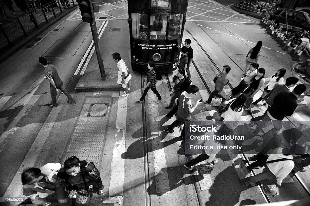 사람들이 거리를 Hong Kong - 로열티 프리 거리 스톡 사진