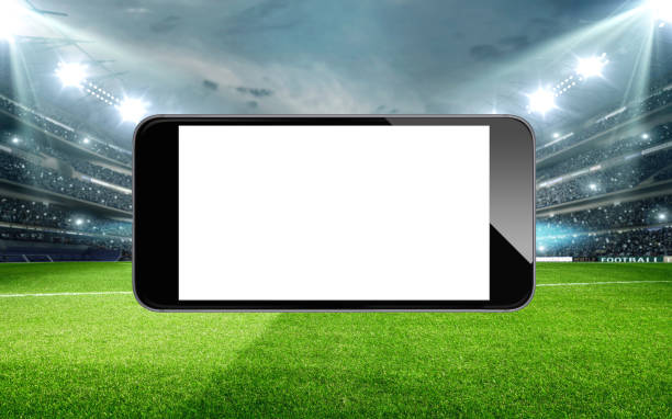 istock Smart phone soccer stadium scene 495660146