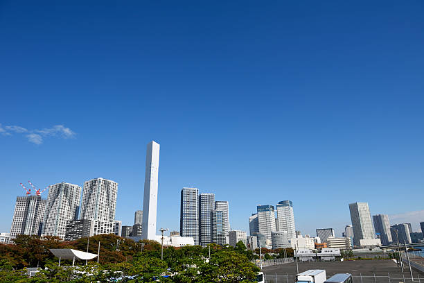 istock Tokyo urban skyline against clear sky with copy space 495660342