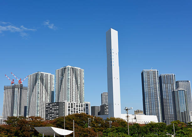 istock Tokyo urban skyline against clear sky with copy space 495660720