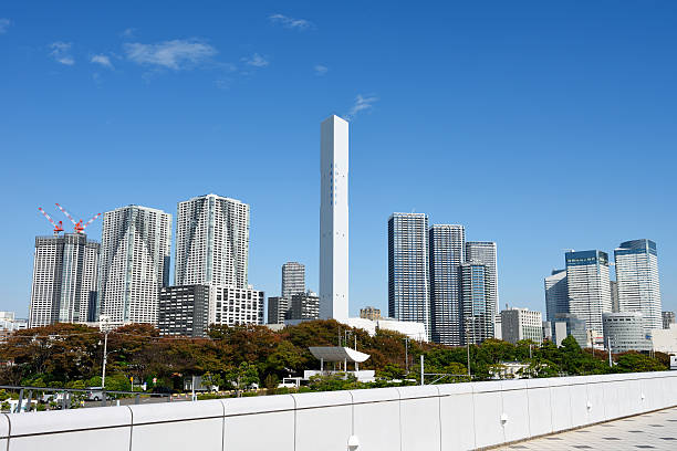 istock Tokyo urban skyline against clear sky with copy space 495661498