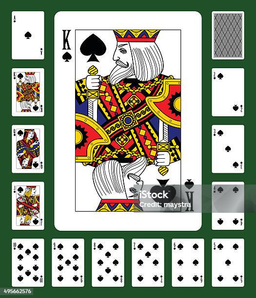 Spaed Spades Suit Playing Cards Stock Illustration - Download Image Now ...