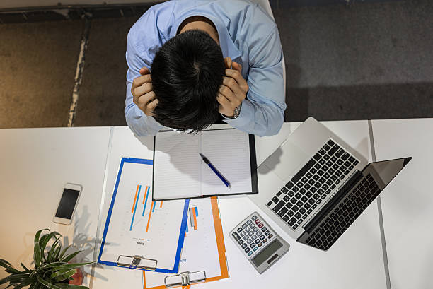 istock Employee in bad mood after hearing complaint from his boss 495664288