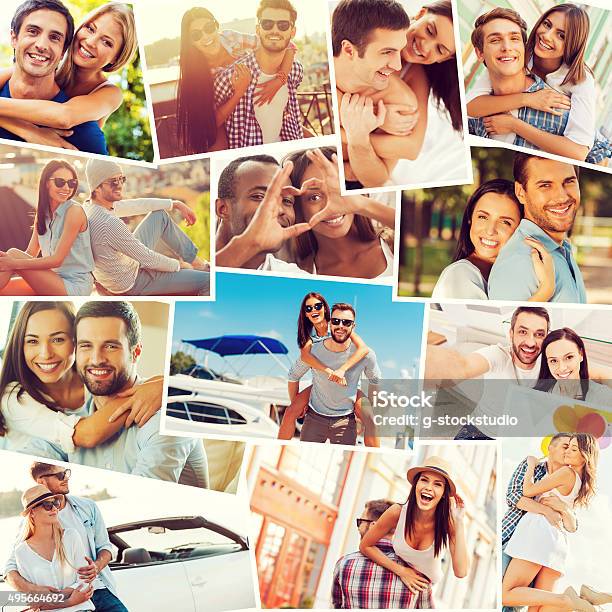 Loving Couples Stock Photo - Download Image Now - Image Montage, Couple - Relationship, Composite Image