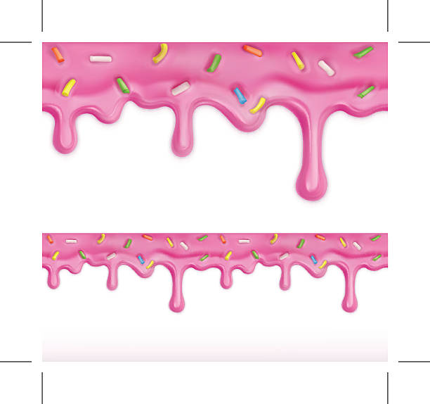 Doughnut glaze Doughnut glaze, seamless vector icing stock illustrations