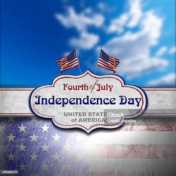 Vintage Fourth Of July Independence Day Stock Photo - Download Image Now - Circa 4th Century, July, Anniversary