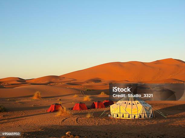 Tent In The Desert Stock Photo - Download Image Now - Oman, Desert Area, Morocco