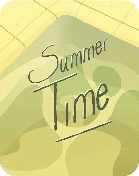 Vector illustration of Summer time pool