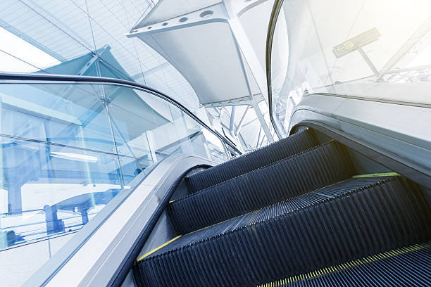 istock nobody escaltor in hall 495667830