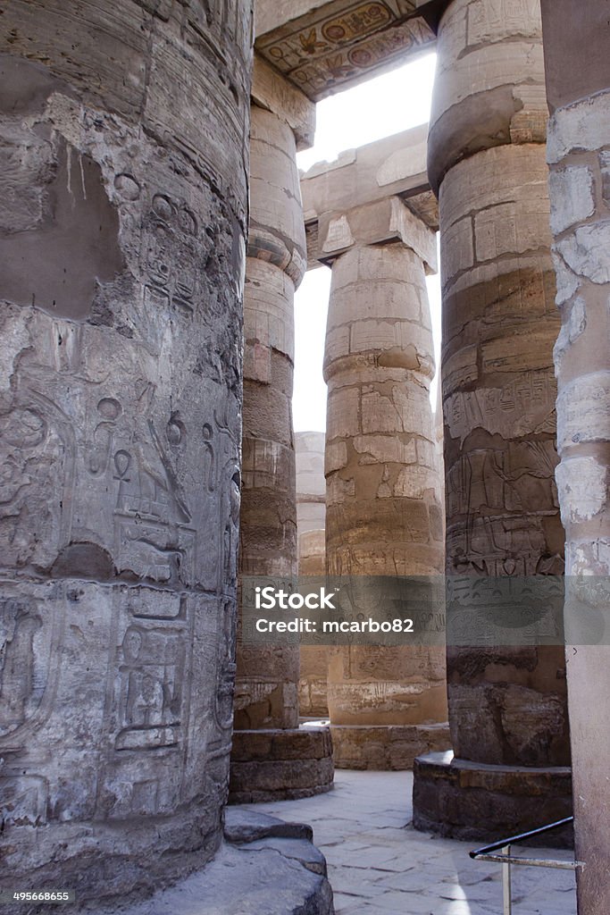 Antigo Egipto colunas Templo de Luxor - Royalty-free Antiguidade Foto de stock