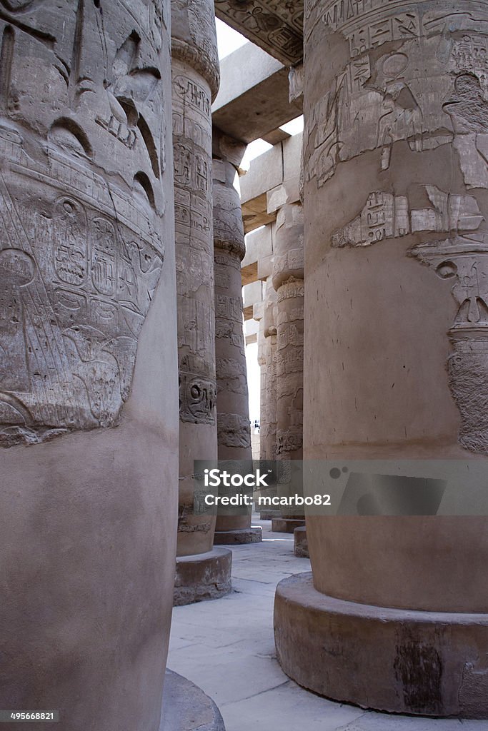 Colonne del Tempio di Luxor, Egitto - Foto stock royalty-free di Amon