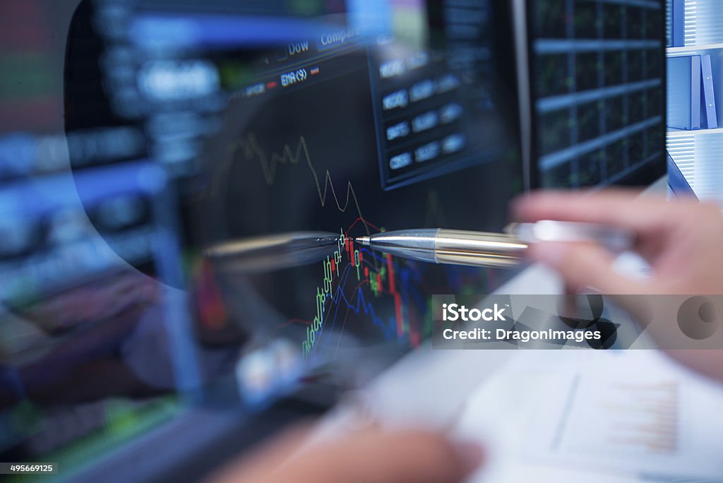 Stock market Grafik - Lizenzfrei Börse Stock-Foto