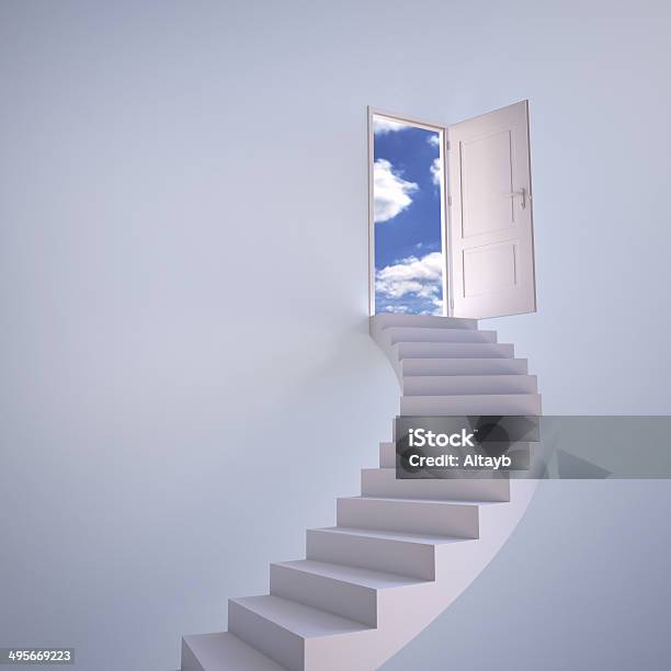 Stairway To The Sky Stock Photo - Download Image Now - New, Sky, Staircase