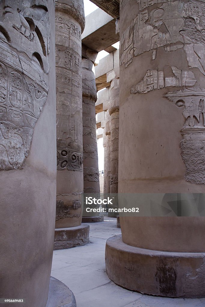 Antigo Egipto colunas Templo de Luxor - Royalty-free Antiguidade Foto de stock