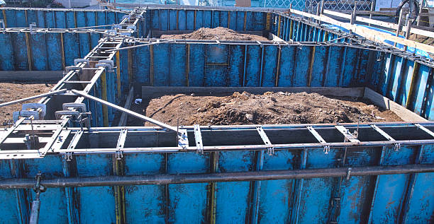 istock Foundation construction site of a house 495670968