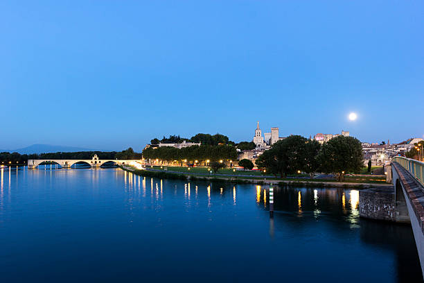 istock Full moon over Avignon in France 495672506
