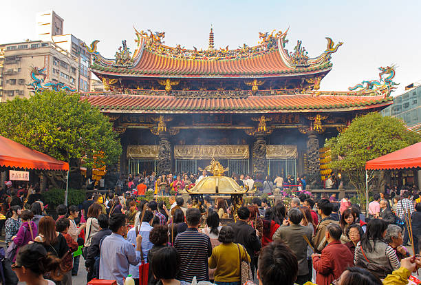 templo longshan - longshan - fotografias e filmes do acervo