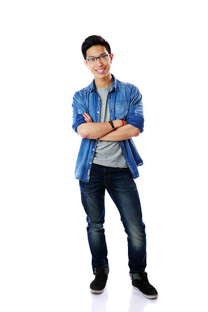 istock happy asian man with arms folded 495688403