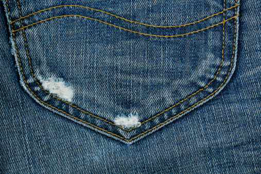 closeup of rear pocket of jeans