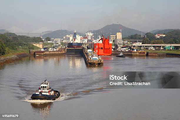 Approaching The Mira Flores Lock In The Panama Canal Stock Photo - Download Image Now