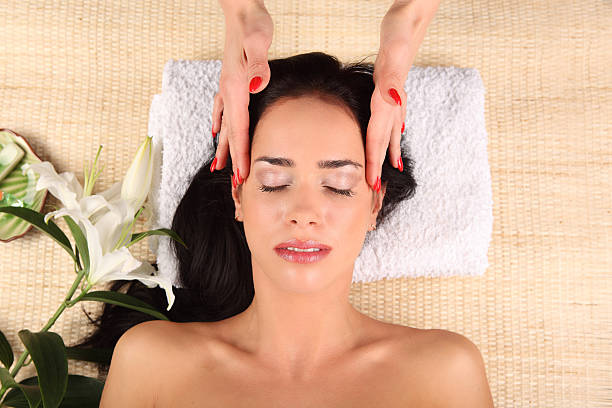istock Young woman getting a massage in spa, studio 495692362
