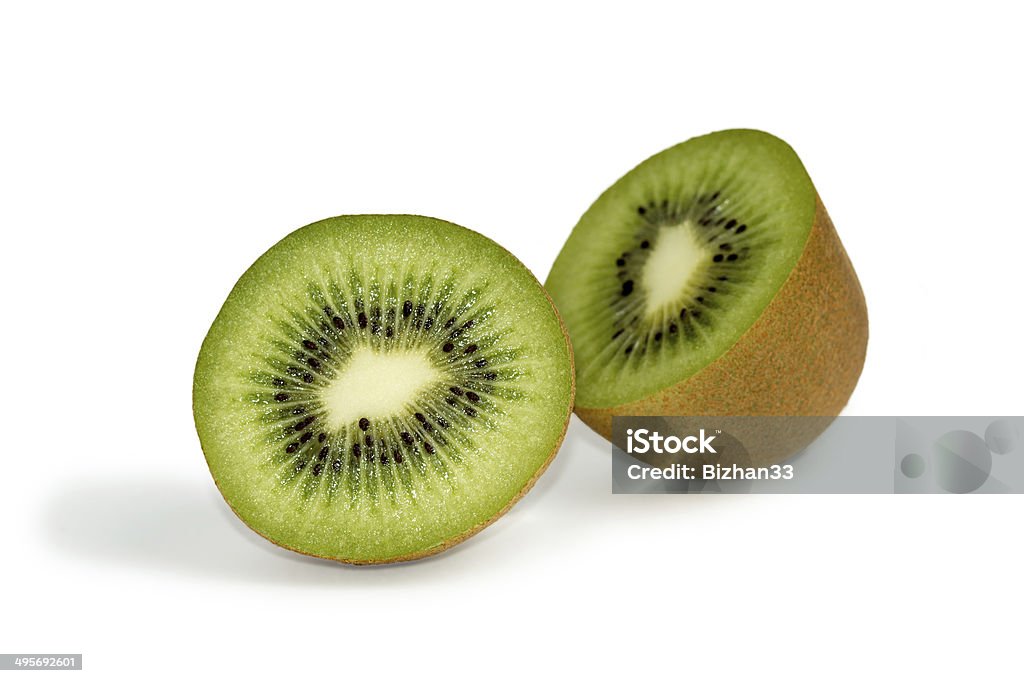 Isolated kiwi fruit Cutout kiwi fruit isolated on white background Brown Stock Photo