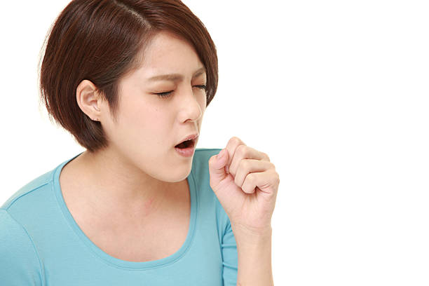istock young Japanese woman coughing 495692730