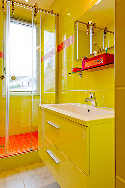 istock Design of modern luxury bathroom interior. 495693202