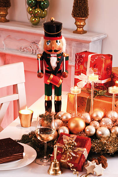 istock Christmas decoration and christmas presents on table 495693222