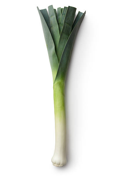 Vegetables: Leek Isolated on White Background stock photo