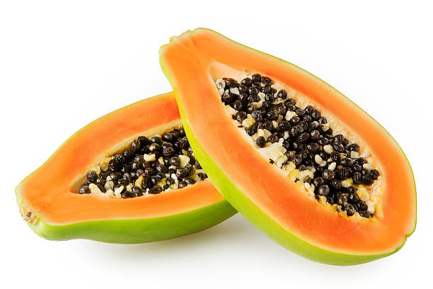 istock Papaya isolated on white background 495695857