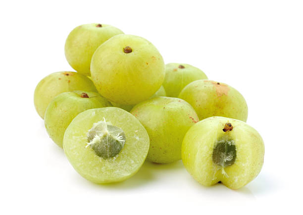 istock Indian gooseberries on white background 495695945
