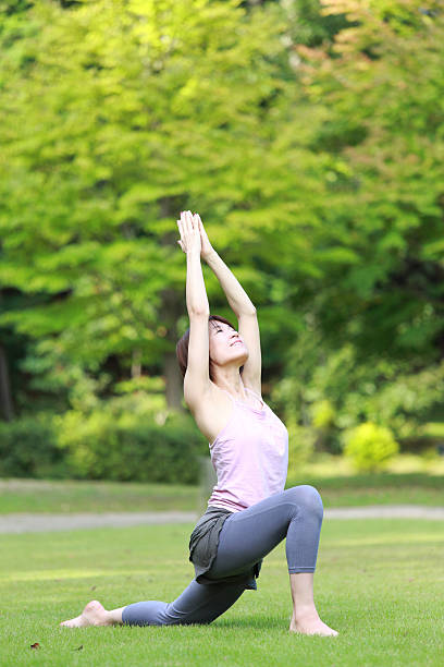 istock Japanese Woman Doing YOGA 