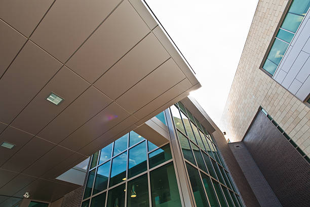 istock Low Angle View of Futuristic  Architectural Features 495698011