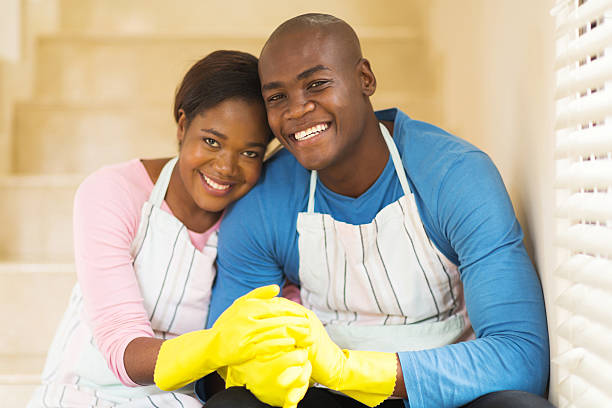 istock young african couple relaxing after housework 495698070